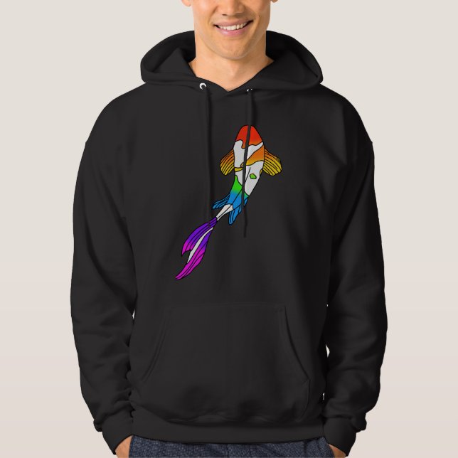 Rainbow Koi Fish Hoodie (Front)