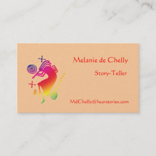 Rainbow Kokopelli Story-Teller Business Card
