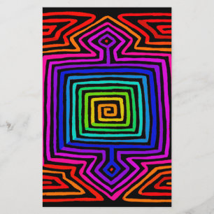 Rainbow Kuna Indian Mola Stationery
