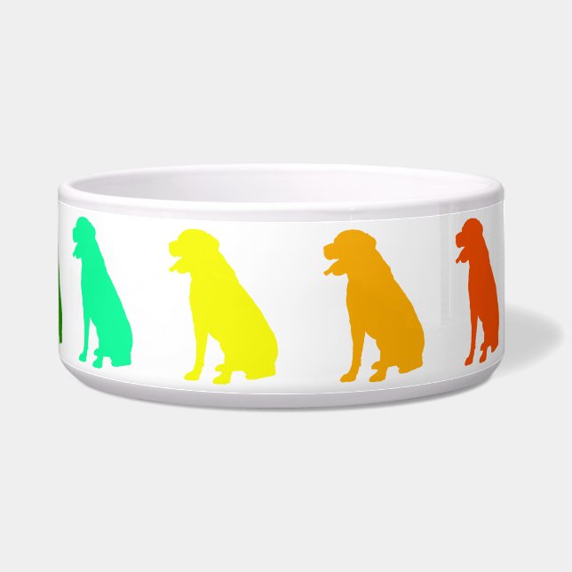 Rainbow Labrador Pet Bowl (Right)