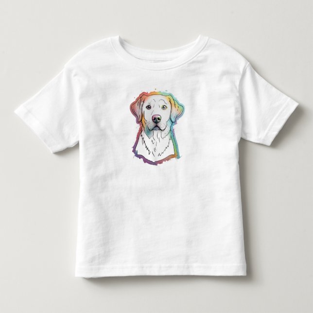 Rainbow Labrador toddler T-Shirt (Front)