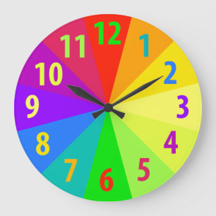 Rainbow Large Clock