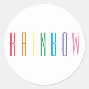 RAINBOW Large Round Stickers