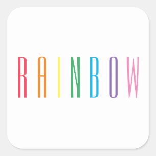 RAINBOW Large Square Stickers