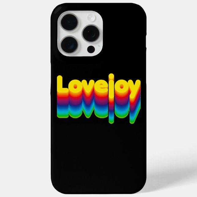 Rainbow Layers Lovejoy Name Label  Case-Mate iPhone Case (Back)