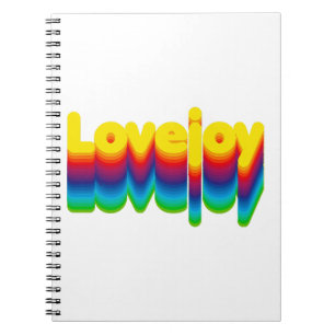 Rainbow Layers Lovejoy Name Label Notebook
