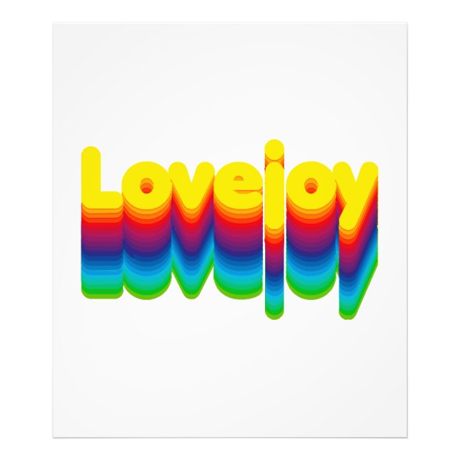 Rainbow Layers Lovejoy Name Label  Photo Print (Front)