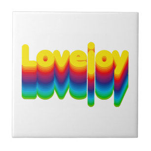 Rainbow Layers Lovejoy Name Label Tile