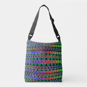 Rainbow Leaf And Geo Crossbody Bag