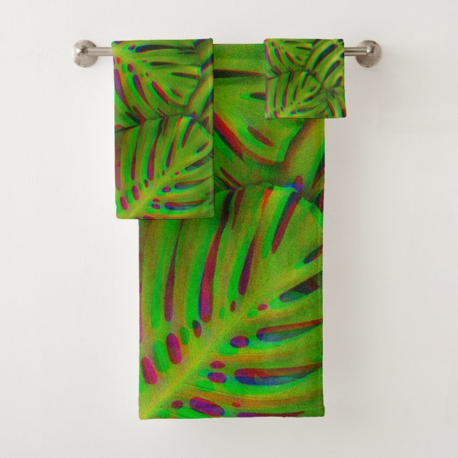 Rainbow Leaves Bath Towel Set (Insitu)