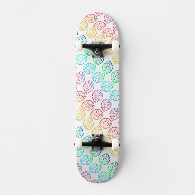 Rainbow Leaves Skateboard (Front)