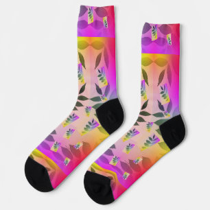 Rainbow Leaves Socks