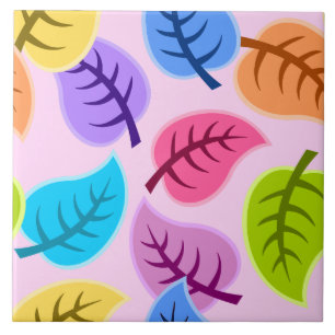 rainbow leaves tile