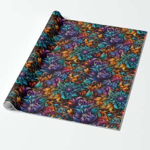 Rainbow Leaves Wrapping Paper