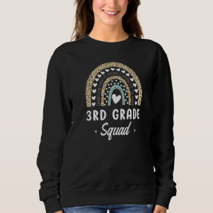 Rainbow Leopard 3rd Grade Back To School Teachers Sweatshirt