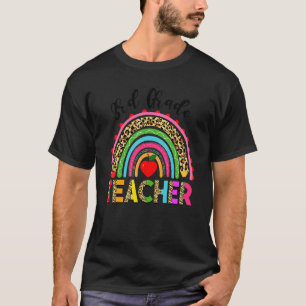 Rainbow Leopard 3rd Grade Teacher Team First Day T-Shirt