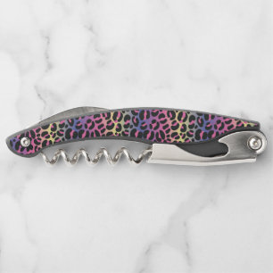 Rainbow Leopard Animal Print Pattern Corkscrew