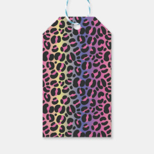 Rainbow Leopard Animal Print Pattern Gift Tags
