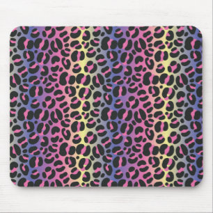 Rainbow Leopard Animal Print Pattern Mouse Mat