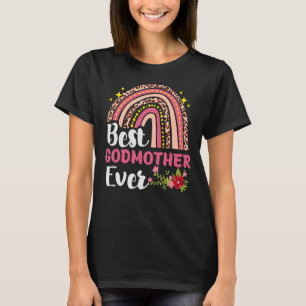 Rainbow Leopard Best Godmother Ever Mother's Day M T-Shirt