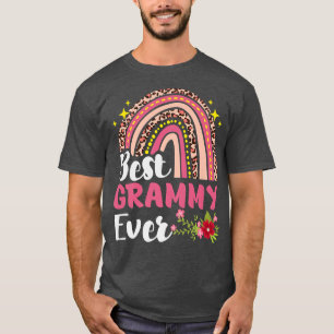 Rainbow Leopard Best Grammy Ever Mother's Day Moth T-Shirt