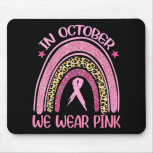 Rainbow Leopard Breast Cancer Awareness October We Mouse Mat