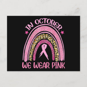 Rainbow Leopard Breast Cancer Awareness October We Postcard