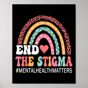 Rainbow Leopard End The Stigma Mental Health Probl Poster