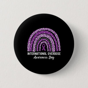 Rainbow Leopard International Overdose Awareness D 6 Cm Round Badge