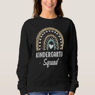 Rainbow Leopard Kindergarten Back To School Teache Sweatshirt