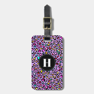 Rainbow Leopard Luggage Tag