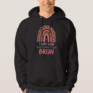 Rainbow Leopard Mama Mummy Mum Bruh Women Happy Mo Hoodie