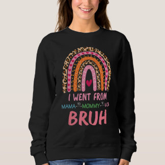 Rainbow Leopard Mama Mummy Mum Bruh Women Happy Mo Sweatshirt