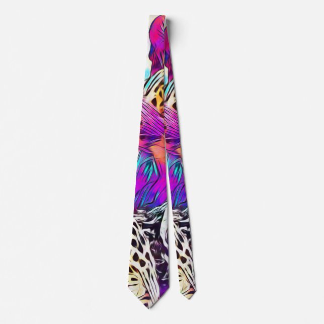 Rainbow leopard Neck Tie (Front)