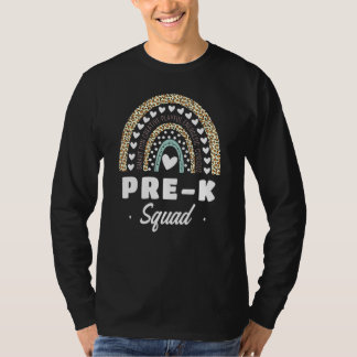 Rainbow Leopard Pre K Back To School Teachers Wome T-Shirt