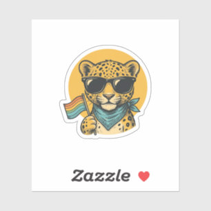 Rainbow Leopard Pride Flag Vintage Vector Design_1