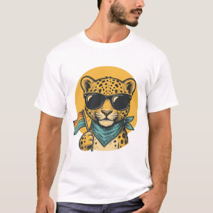 Rainbow Leopard Pride Flag Vintage Vector Design_1 T-Shirt