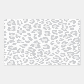 Rainbow Leopard Print Collection - Grey Rectangular Sticker