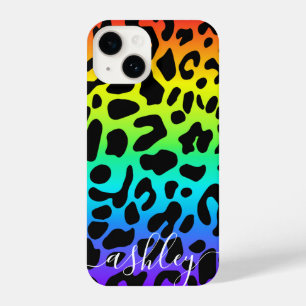 Rainbow Leopard Print iPhone 14 Case