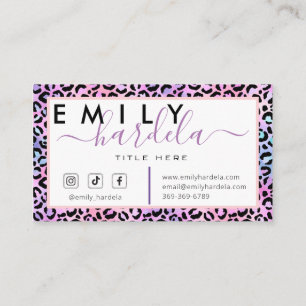 Rainbow Leopard Social Media Business Card