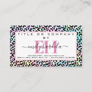 Rainbow Leopard Social Media Business Card