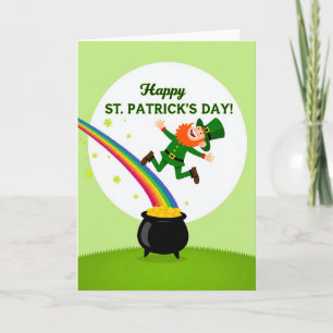 Rainbow Leprechaun Pattern Card