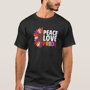 Rainbow Lesbian Flag Pride Lgbtq Sunflower 1 T-Shirt