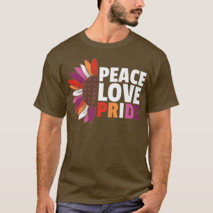 Rainbow Lesbian Flag Pride Lgbtq Sunflower Premium T-Shirt