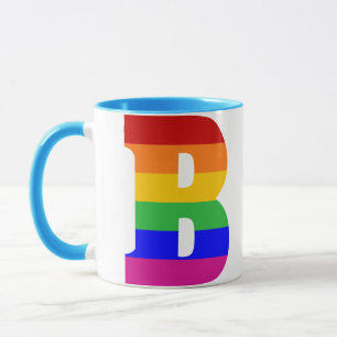 Rainbow Letter B Mug