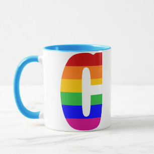 Rainbow Letter C Mug