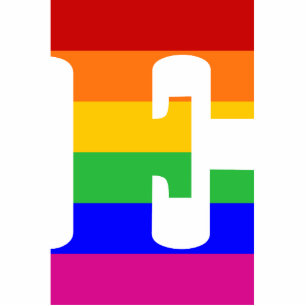 Rainbow Letter E Photo Sculpture Decoration