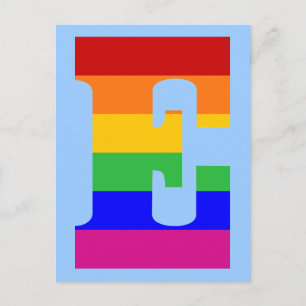 Rainbow Letter E Postcard
