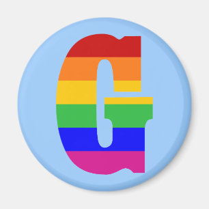 Rainbow Letter G Magnet