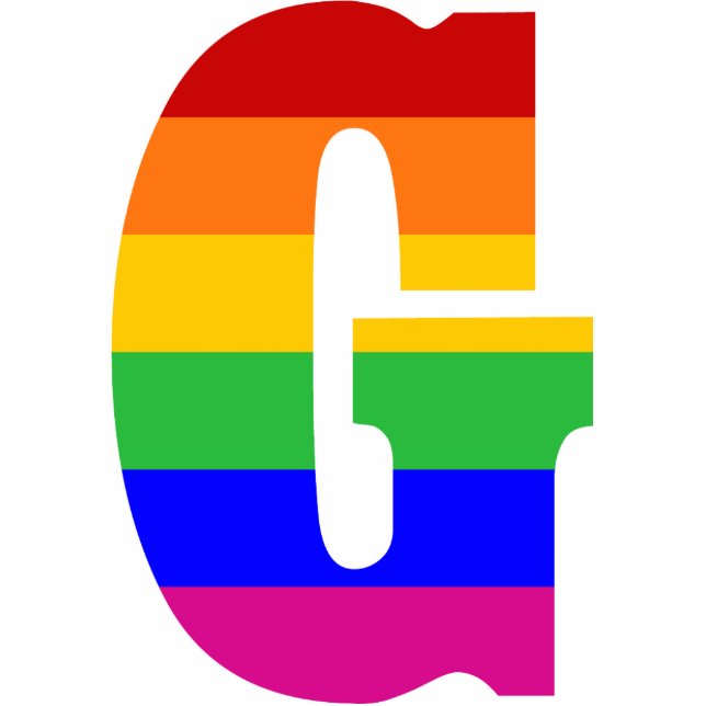 Rainbow Letter G Photo Sculpture Decoration (Front)
